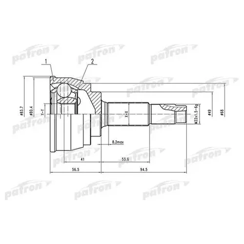   25X49X29 NISSAN MICRA MARCH K12 02- PCV1535