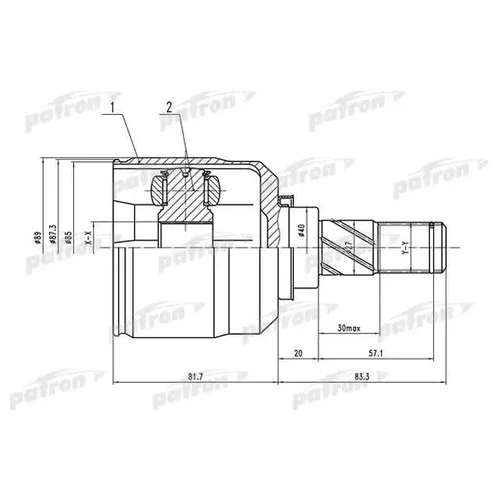    25X40X23 NISSAN ALMERA TINO (V10M) 00-05 PCV1546