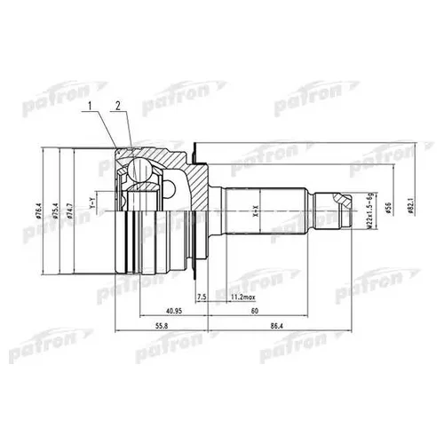   27X56X30 SUBARU B9 TRIBECA W10 04- PCV1555