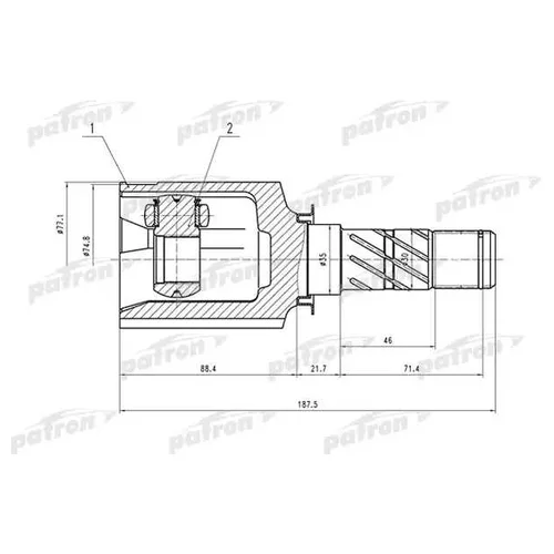   29X35X25 SUBARU LEGACY B13 03-09 PCV1556