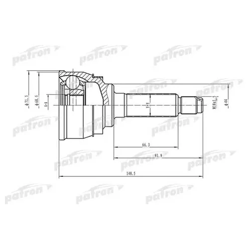   19X44X23 DAEWOO TICO (KLY3) 95-00 PCV1557