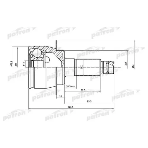   28X58X29 SUZUKI SX4 RW415/RW416/RW419/RW420 06- PCV1558