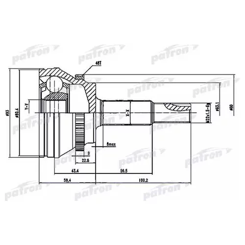     ABS 26X63.1X27 ABS:48T TOYOTA CAMRY ACV40/GSV40 06- PCV1559