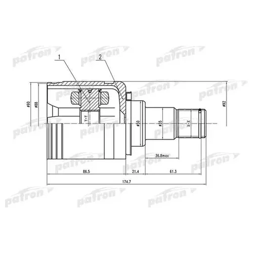    27X50X24 TOYOTA CAMRY ACV30/MCV30 01-06 PCV1570