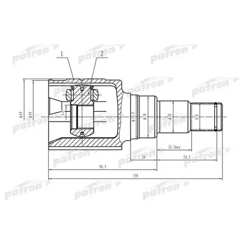   23X38X19 TOYOTA YARIS/ECHO NCP1#/SCP10 99-05 PCV1572