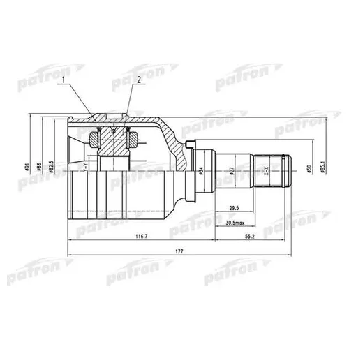   23X34X22 TOYOTA COROLLA AE110/EE110/CE110 95-01 PCV1575