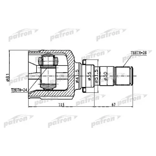    28X35X24 MAZDA 3 BK 03-08 PCV1747