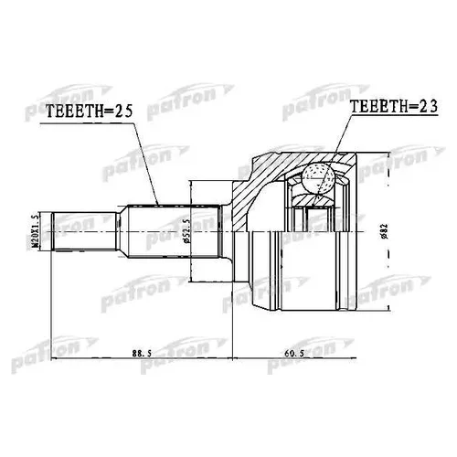   25X52,5X23 DACIA DOKKER 1,2TCE 1,5DCI 12-, RENAULT MEGANE 1,6 16V 08-, SCENIC III 1,6 16V 09- PCV1767