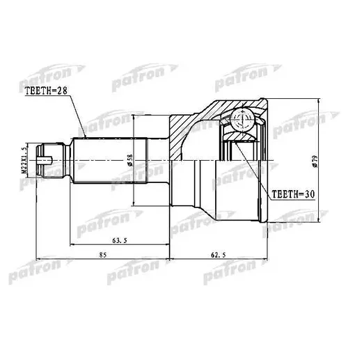   28X58X30 SUZUKI SX4 RW415 / RW416 / RW419 / RW420 06- PCV1772