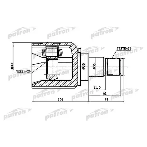   30X47X30 TOYOTA LAND CRUISER PRADO 120 GRJ12/KDJ12/RZJ12/TRJ12/VZJ12 02-09 PCV1777