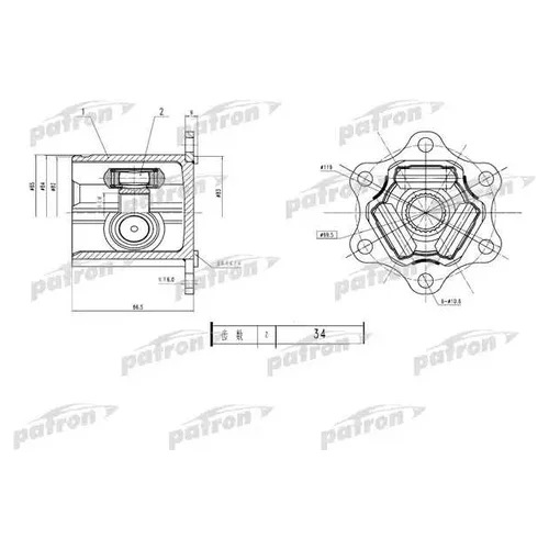   X34 AUDI A3 03-12 SEAT ALTEA 04-, TOLEDO III 04-09 SKODA OCTAVIA 04-, SUPERB 08- VW CADDY 04-, GOLF V 03-09, PASSAT 05-, TOURAN 03- PCV1783