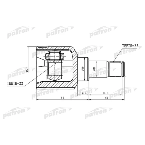   23X40X22 FORD FOCUS II 04- PCV3085