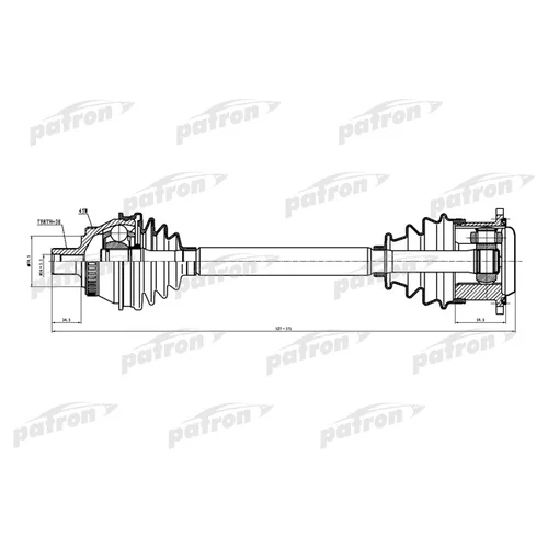   38X527X59.5 ABS: 45T AUDI A4 AVANT I (8D5, B5), A4 I (8D2, B5) 96-00 PDS0025