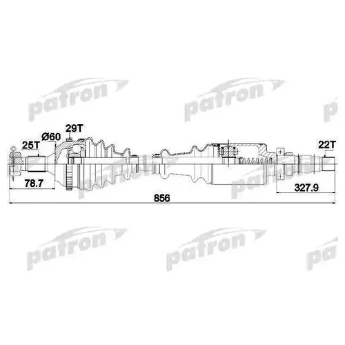   25X866X58.5X22 CITROEN: XSARA 97-00, XSARA BREAK 97-00, XSARA PICASSO 00- PDS0105