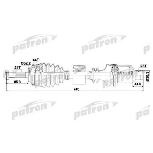   21X741X57X23 RENAULT: MEGANE CABRIOLET 96-, MEGANE CLASSIC 96-, MEGANE COACH 96-, MEGANE I 96-, MEGANE SCENIC 97-99, SC?NIC 99-03 PDS0117