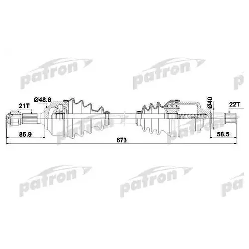   21X636X48,8X22 CITROEN: C3 02-, C3 PLURIEL 03- PDS0126