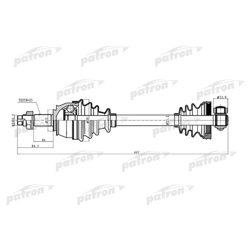    25X497X51 FIAT: GRANDE PUNTO 05-, IDEA 04-, LANCIA: MUSA 04-, YPSILON 03- PDS0235