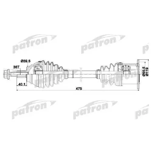    36X478X59,5 AUDI: A3 03-  SEAT: LEON 05-, TOLEDO 04-  SKODA: OCTAVIA 04-  VW: CADDY 04-, EOS 06-, GOLF V 07-, GOLF PLUS 05-, PASSAT PDS0251