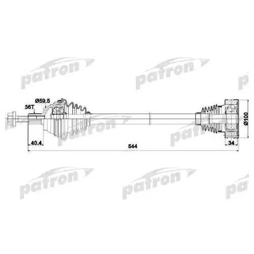    36X544X59.5 AUDI: A3 03- , A3 SPORTBACK 04- , A3  08-  SEAT: LEON 05- , TOLEDO III 04-  SKODA: OCTAVIA 04- , OCTAVIA COMBI 04- PDS0253