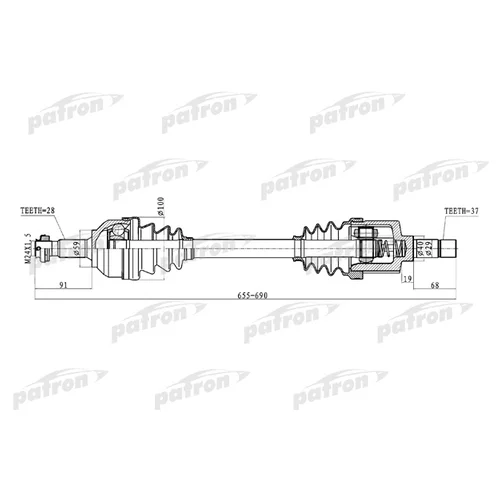    28X670X59X37 CITROEN: C5 2.2HDI 08- PDS0277