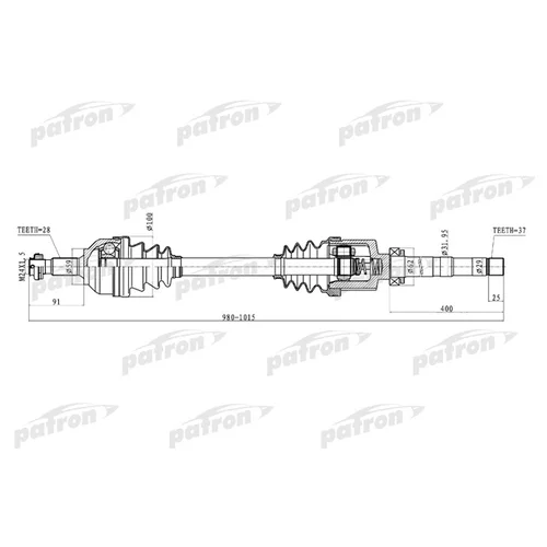    28X1000X59X37 CITROEN: C5 2.2HDI 08- PDS0278