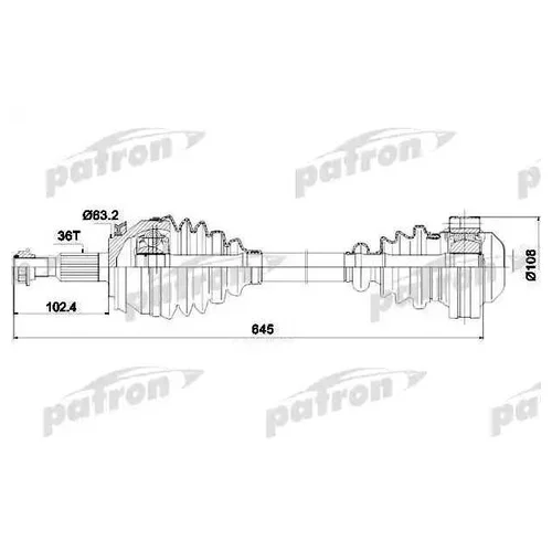   38X668X63,2 VW TRANSPORTER V 2,0 TDI 09- PDS0307 Patron