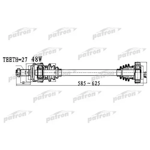     27X585X64 ABS 48T BMW 3 COMPACT (E36) 316I 318 TDS 94-00 PDS0479