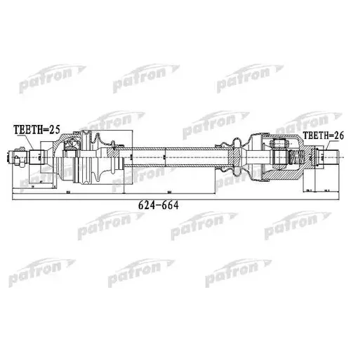     25X624X58,5X26 CITROEN C4 II (B7) 1.6 16V [5FS (EP6C)] 120 ..  2011 - PEUGEOT 308 CC (4B) 1.6 16V PDS0482