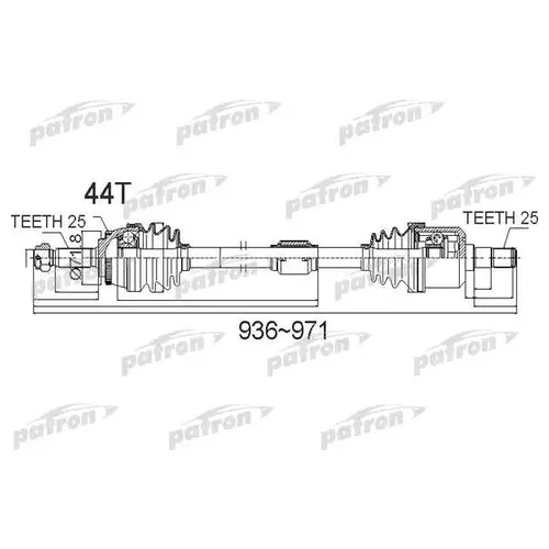     25X936X71,8X25 ABS:44T HYUNDAI COUPE [CB] 01 - ELANTRA [CA] 00 - PDS0487