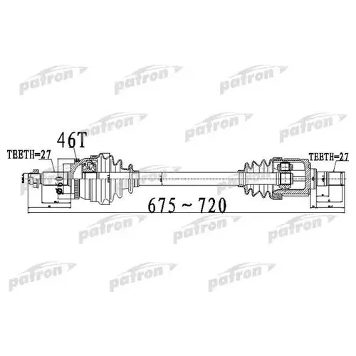     27X675X60X27 ABS:46T HYUNDAI ELANTRA [JD] 07 - I30 [JD] 08 - PDS0492