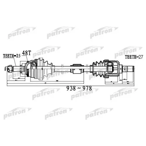     25X938X52,6X27 ABS:48T HYUNDAI I20 [PB] 1,4 1,6 08 - PDS0500