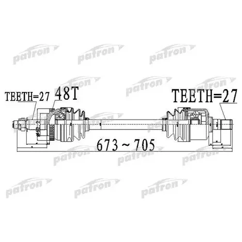     27X673X62,2X27 ABS:48T HYUNDAI TUCSON 2.0 05- PDS0510