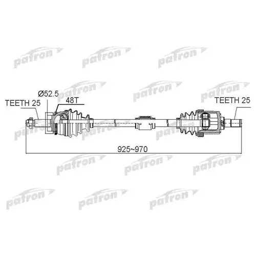     25X925X70X25 ABS:48T KIA RIO [TC] 06 - MT PDS0519