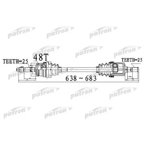     25X638X52,5X25 ABS:48T KIA RIO [TC] 06 -  PDS0521