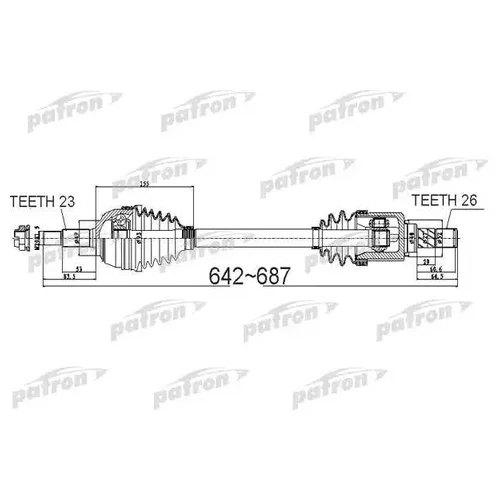     23X642X49X26 NISSAN: NOTE 1.4/1.6 06- PDS0524