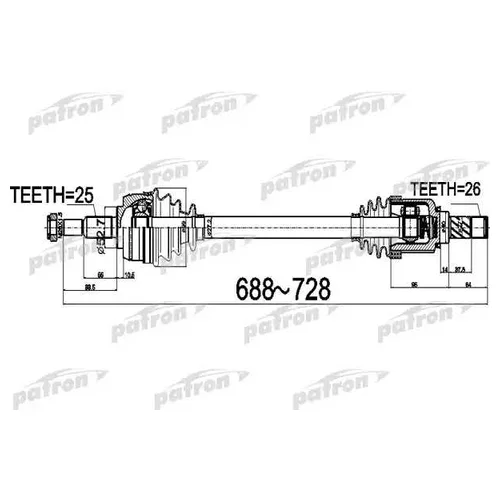     25X688X52,7X26 RENAULT FLUENCE (L30) 1.5 DCI (L30A) 10- PDS0529