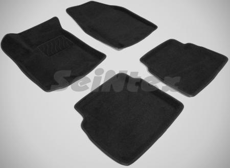 Коврики салона текстильные 3D CHEVROLET Aveo (2006-2011) цвет-Черный