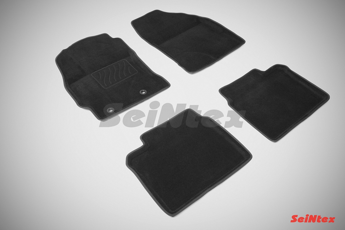 Коврики салона текстильные 3D TOYOTA COROLLA (2013-) цвет-Черный