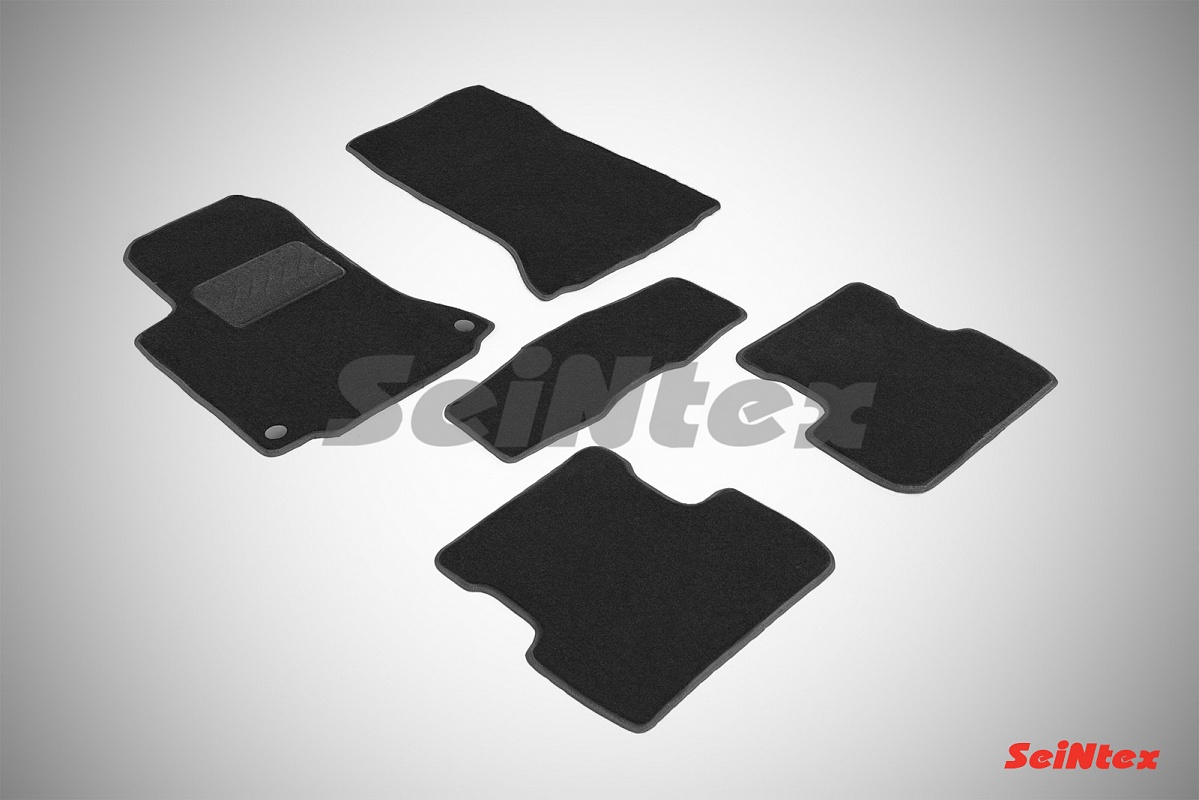 Ворсовые коврики на резиновой основе для MERCEDES-BENZ A-Class W176 , цвет черный, год выпуска 2014-