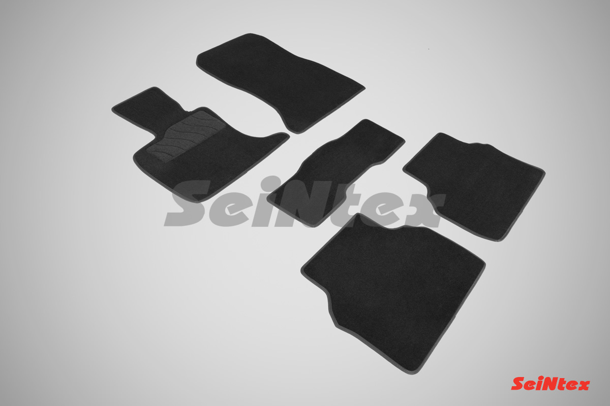 Ворсовые коврики на резиновой основе для BMW 5 Ser F-07 GT , цвет черный, год выпуска 2013-