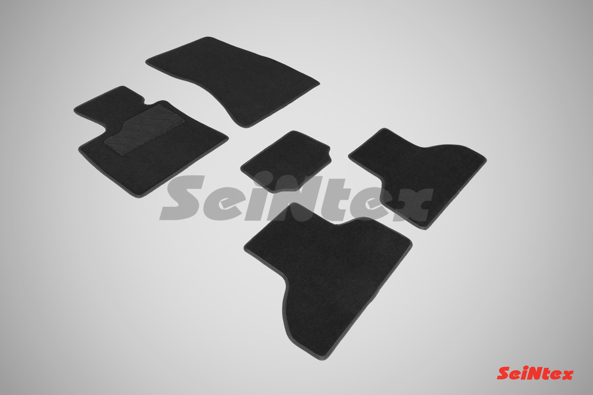 Ворсовые коврики на резиновой основе для BMW X5 F-15 , цвет черный, год выпуска 2014-