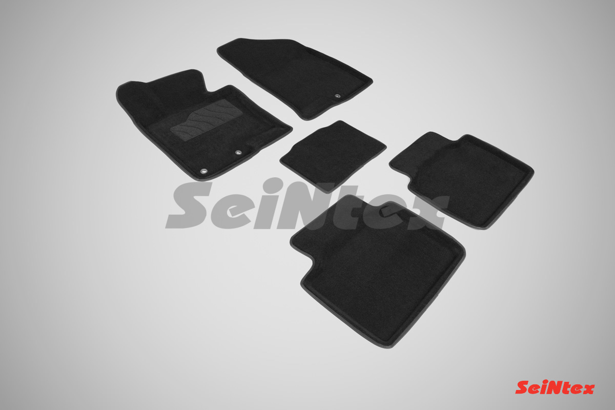 Ворсовые 3D коврики для KIA OPTIMA III , цвет черный, год выпуска 2010-2015