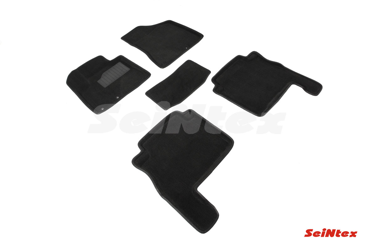 Комплект ковриков 3D HYUNDAI SANTA FE 10-12 черные (компл)