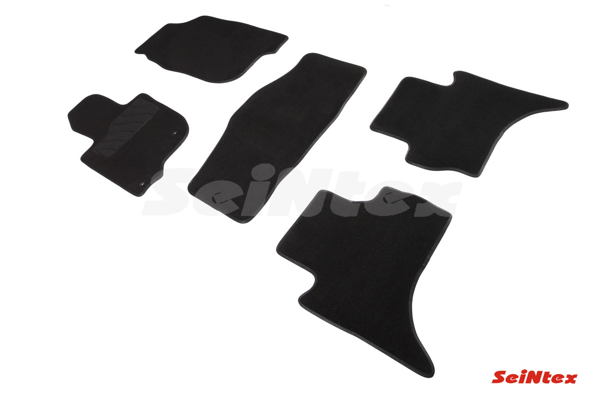 Коврики салона ворс на резине черные без перемычки сзади для Mitsubishi L200 V с 2015- г.в.