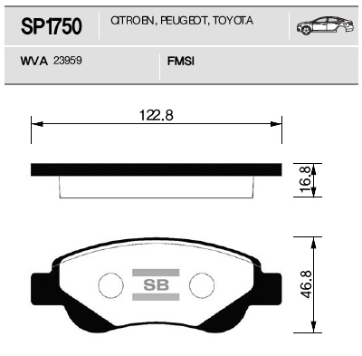    CITROEN C1, PEUGEOT107, TOYOTA AYGO 1.0 / 1.4HDI 05> SP1750