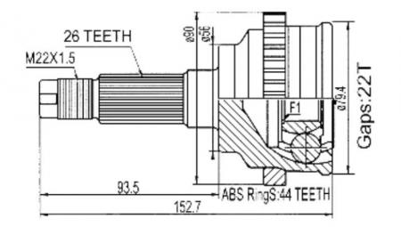  MAZDA 323/FAMILIA/FORD LASER B3/B5 94-01 MA-24