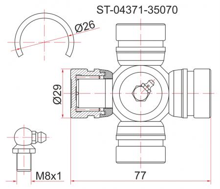   RR TY LCR UZJ100, SURF #185, DYNA 150/200 LY1##/21#, BU2## (RR) ST-04371-35070