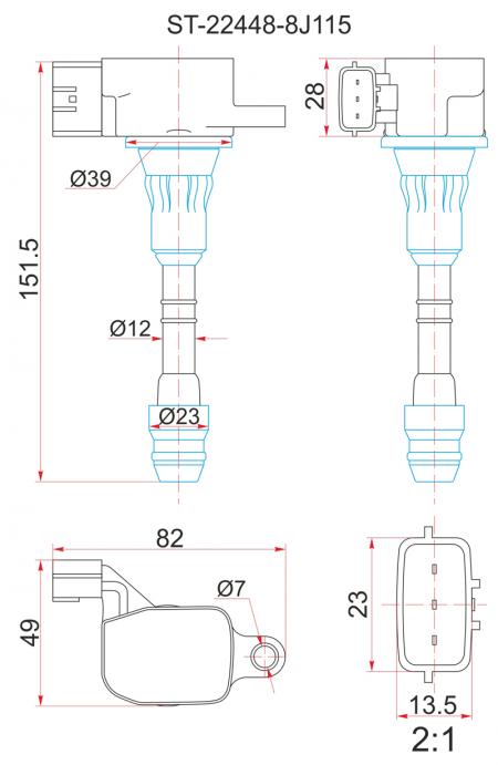   NS VQ23DE/VQ25DE/VQ35DE/VQ40DE/VG33E 02- J31/Z50/R50/R51M/E50/E51/U30 ST-22448-8J115