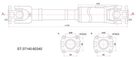     LAND CRUISER 80 ATM 90- ST-37140-60340 Sat