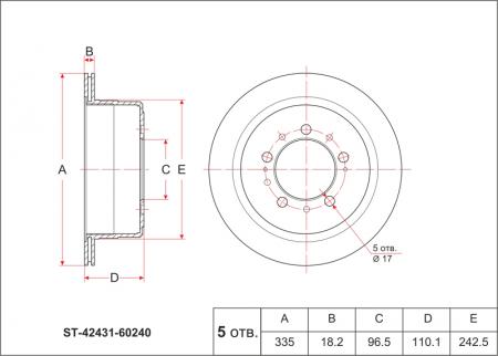    TY LAND CRUISER FZJ/HZJ105 (GEN) 98-07 ST4243160240